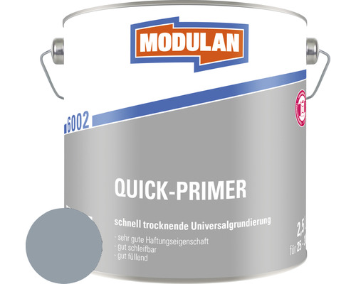 MODULAN 6002 Quick-Primer Grundierung RAL7001 silbergrau 2,5 L Modulan Quick Primer Universalgrundierung im Farbeimer