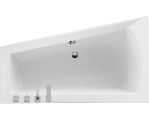 Raumsparbadewanne Ottofond Delta I Modell B 870701 170x100x100 cm weiß Rechteckige Badewanne mit Armaturen