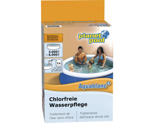 Aquablanc Plus Granulat Planet Pool zur Desinfektion 4 Beutel/70g + 1 Beutel/40 g