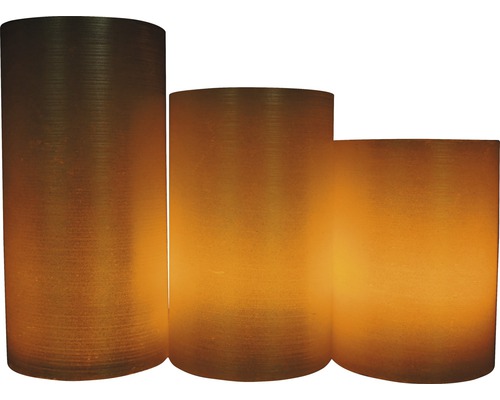 Dekorative Kerzen aus Wachs im Dreierset