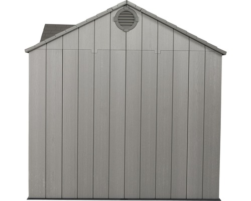 Gartenschuppenansicht mit Giebeldach und Lüftung