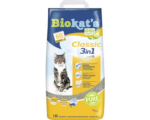Biokats Classic 3in1 18 l Biokats Classic 3in1 Katzenstreu, 18 Liter