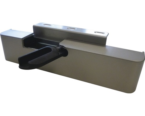 Graue Aluminium-Tischverlängerung mit schwarzem Griff