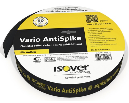 Isover Vario AntiSpike Nageldichtband, einseitig selbstklebend, für Außenanwendungen