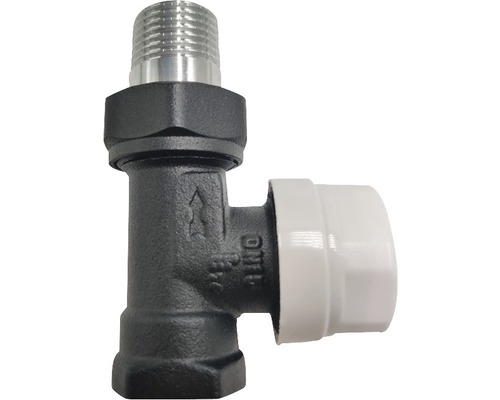 Heizkörperanschlussverschraubung Eckform mit Gewinde