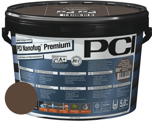 PCI Nanofug® Premium Variabler Flexfugenmörtel für alle Fliesen und Natursteine mokka 5 kg PCI Nanofug Premium flexibler Fugenmörtel für Fliesen und Natursteine im Eimer