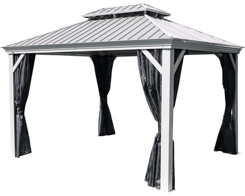 Pavillon mit Vorhängen für den Garten