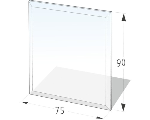 Funkenschutzplatte Lienbacher Glas 4-eckig 90x75 cm mit Fase
