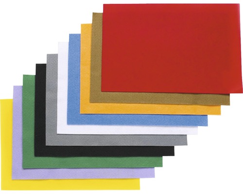 Bastelfilz 10 Bogen 20x30 cm 2 mm dick 250 g/m² bunt Mehrfarbige Filzplatten zur Dekoration und für Bastelarbeiten