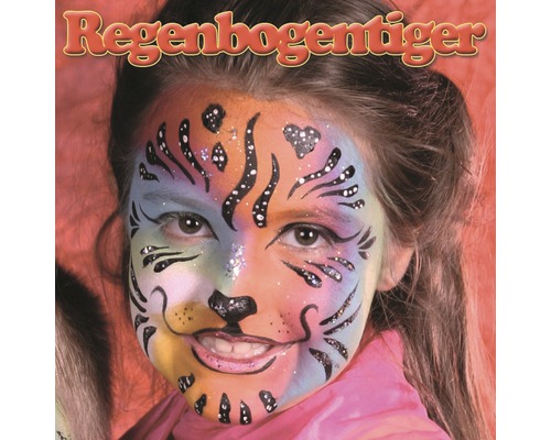 Kreativset Aqua Profi Make-up Regenbogentiger Kind mit Regenbogen Tiger Gesichtsbemalung