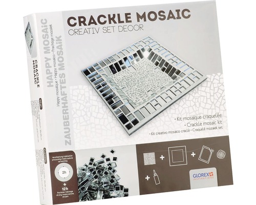 Kreativset Crackle Mosaic Schale silber