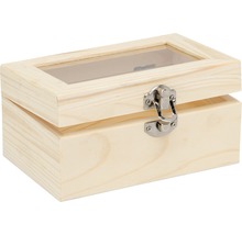 Holzbox mit Acrylglas 15x10x8 cm