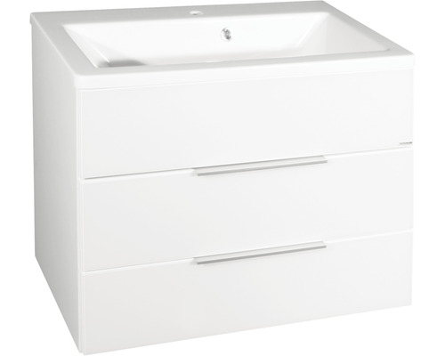 Waschbeckenunterschrank Fackelmann Style 59x79,5x49 cm ohne Waschbecken mit 2 Schubladen weiß