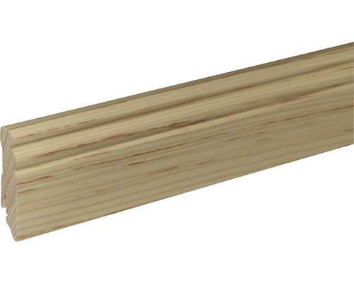 Sockelleiste SF 277 Fichte/Kiefer lackiert 10x58 mm L:2400 mm Holzfußleiste