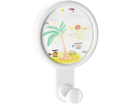 Wandhaken mit Kinderzeichnung eines Strandes