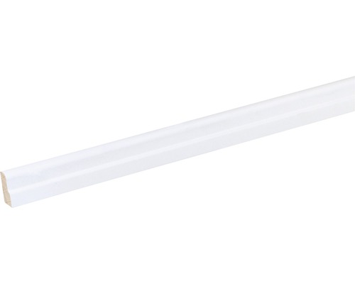Sockelleiste SF284 Buche weiß lackiert 7x23 mm L:2400 mm Weiße Sockelleiste