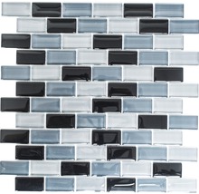 Mosaikfliesen-Matte mit rechteckigen Glassteinen