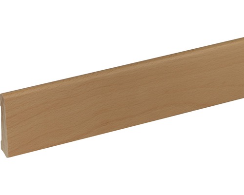 Sockelleiste S601 Buche lackiert 12x60 mm L:2400 mm Fußleiste aus Holz