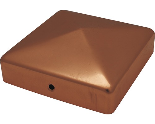 Pfostenkappe GroJa ohne Kugel 7 x 7 cm kupfer Pfostenkappe GroJa ohne Kugel 7 x 7 cm kupfer