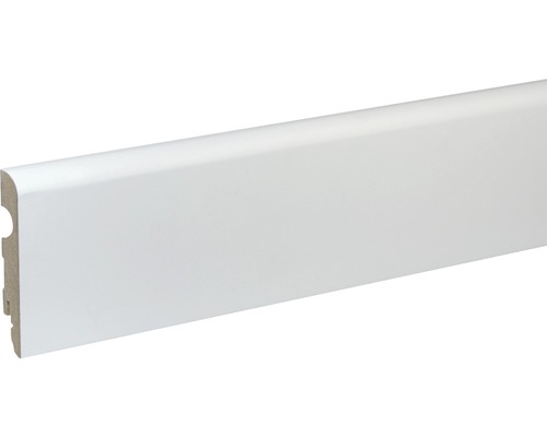 Sockelleiste FU91L MDF weiß lackiert 15x89 mm L:2400 mm Weiße Sockelleiste