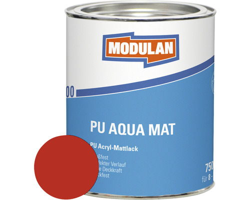 MODULAN 6200 PU Lack Aqua Matt RAL 3000 feuerrot 750 ml