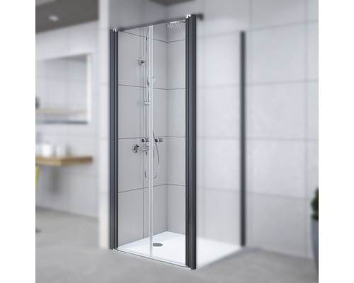 Pendeltür für Seitenwand Breuer Elana 6 1000x2000 mm Dekorglas Bella C schwarz