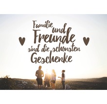 Mini-Grußkarte Familie und Freunde sind die schönsten Geschenke 7,7x5,5 cm