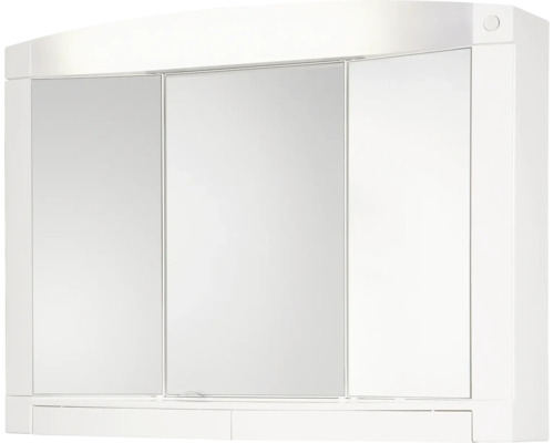 LED-Spiegelschrank Jokey Swing 3-türig 76x51x18 cm weiß