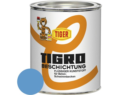 Tiger Tigro Beschichtung flüssiger Kunststoff rivierablau seidenglänzend 750 ml Tiger Tigro Beschichtung flüssiger Kunststoff rivierablau seidenglänzend 750 ml