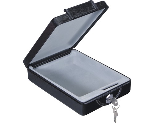 Offener Geldkoffer mit Schlüssel