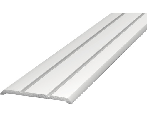 Übergangsprofil zum Kleben Aluminium silber 25x1000 mm Fußleiste mit Rillenprofil