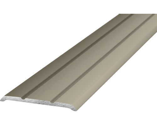 Übergangsprofil zum Kleben Aluminium edelstahl-optik matt 25x1000 mm Metallprofil für Bodenbeläge