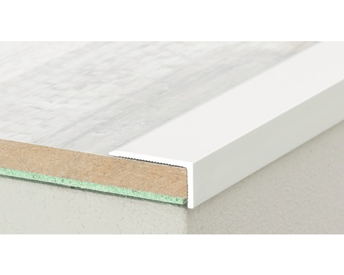 Winkelprofil zum Kleben Aluminium edelstahl-optik matt 10x20x2700 mm Profiltreppe mit Aluminiumprofil