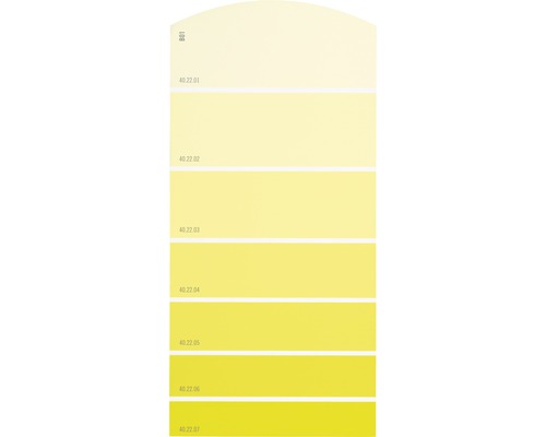 Farbmusterkarte B01 Farbwelt gelb 21x10 cm