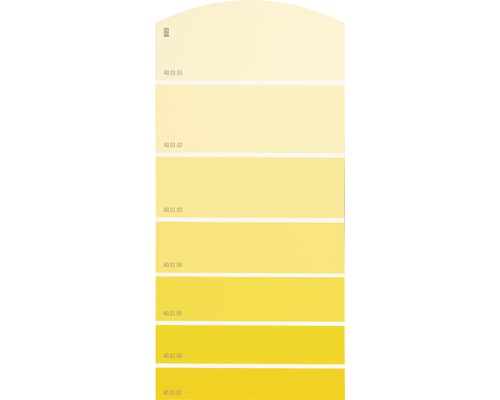Farbmusterkarte B05 Farbwelt gelb 21x10 cm