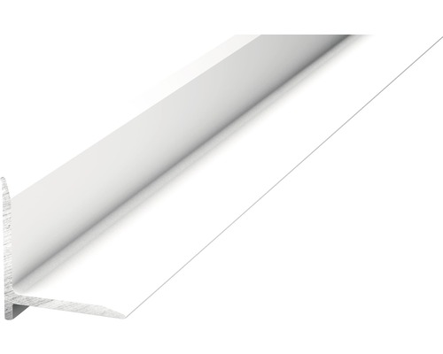 Abschlussprofil zum Kleben Aluminium weiß 13,1x13,1x2500 mm