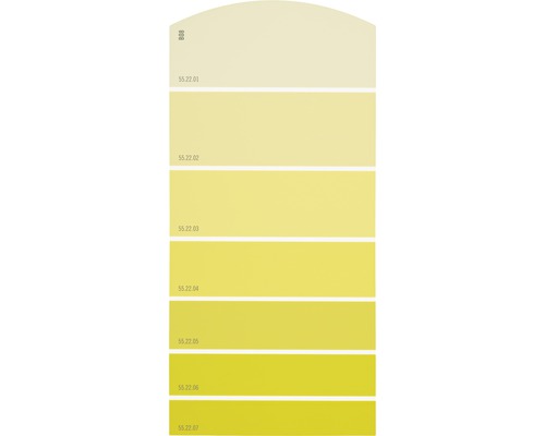 Farbmusterkarte B08 Farbwelt gelb 21x10 cm