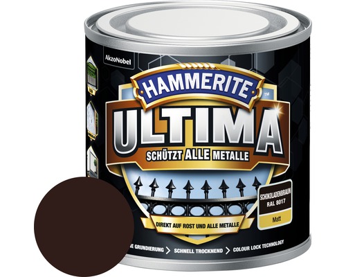Metallschutzlack Hammerite Ultima schokoladenbraun matt 250 ml