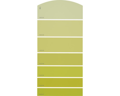 Farbmusterkarte B13 Farbwelt gelb 21x10 cm
