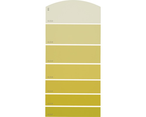 Farbmusterkarte B15 Farbwelt gelb 21x10 cm