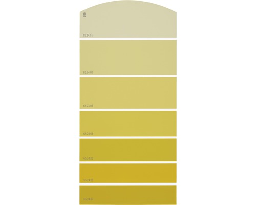 Farbmusterkarte B16 Farbwelt gelb 21x10 cm