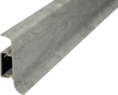 Prinz Klemmsockelleiste mit Kabelführung steingrau 50 mm x 250 cm Profil aus Kunststoff für den Gartenbau