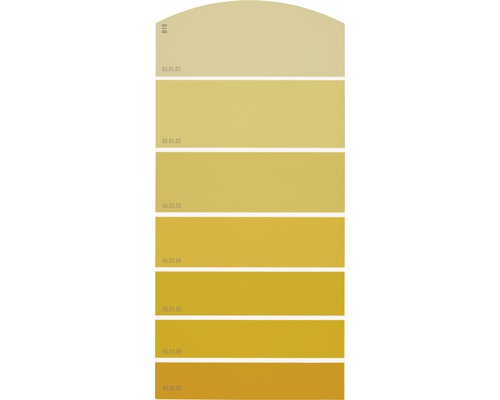 Farbmusterkarte B18 Farbwelt gelb 21x10 cm