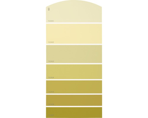 Farbmusterkarte B22 Farbwelt gelb 21x10 cm