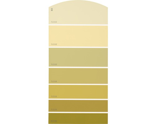 Farbmusterkarte B23 Farbwelt gelb 21x10 cm