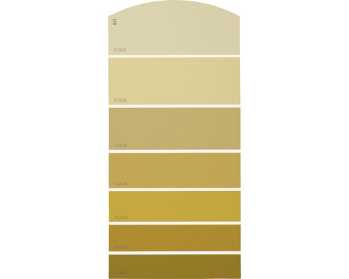 Farbmusterkarte B24 Farbwelt gelb 21x10 cm