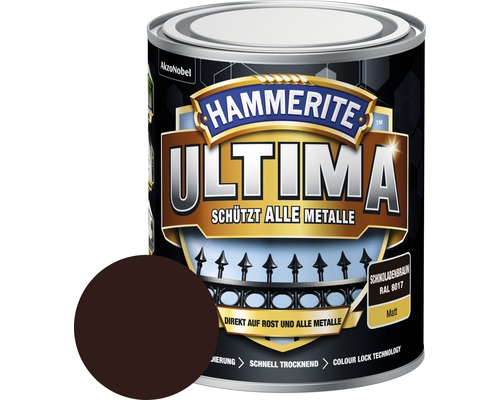 Metallschutzlack Hammerite Ultima schokoladenbraun matt 750 ml