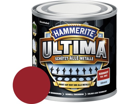 Metallschutzlack Hammerite Ultima rubinrot glänzend 250 ml