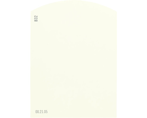 Farbmusterkarte B32 Off-White Farbwelt gelb 9,5x7 cm