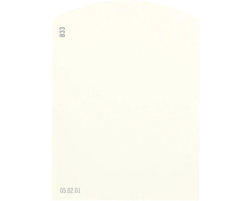 Farbmusterkarte B33 Off-White Farbwelt gelb 9,5x7 cm